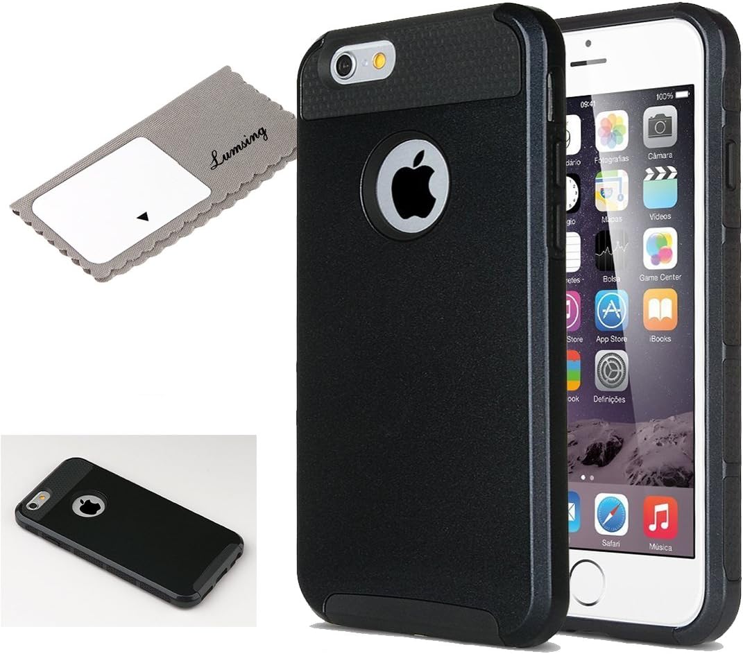iPhone 6s Case, iPhone 6 Case, Lumsing Hybrid High Impact Dual Layer Armor Defender Cases Protective Cover for Apple iPhone 6/6s (Black)