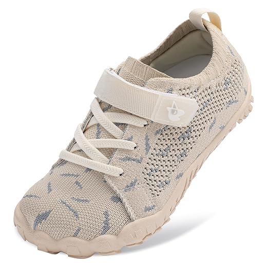 LeIsfIt Kids Girls Boys Shoes Wide Barefoot Shoes Kids Anti-Slip Sneakers Lightweight Hiking Sneakers for Toddler Little Big Kid