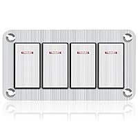 Vista 9 de Panel de Interruptor de Palanca de 3 Posiciones Impermeable de Aluminio, Panel de Interruptor Basculante de 12V/24V, Interruptor de Coche/Barco de 5