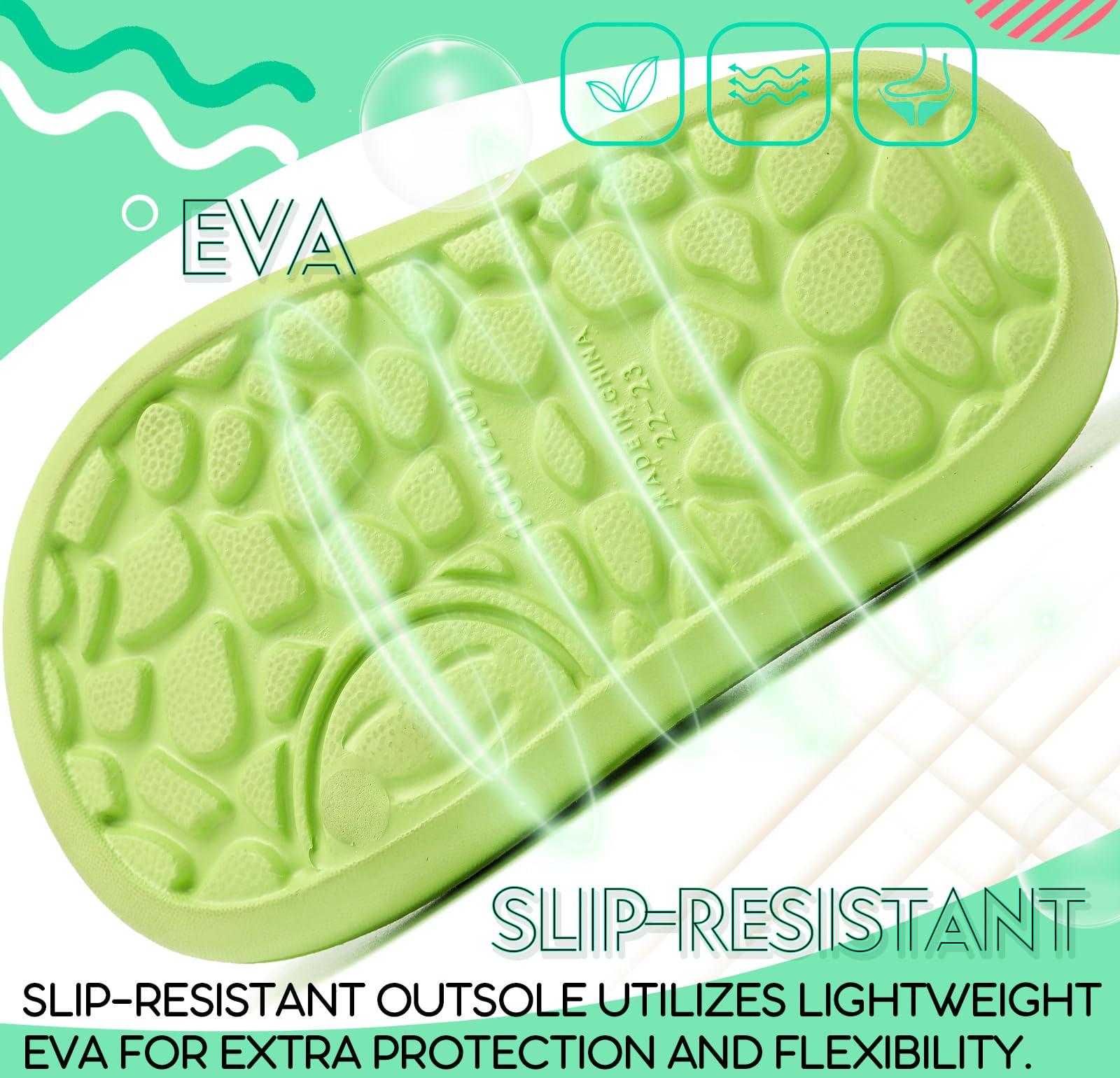 Chanclas de Baño Antideslizantes para Niños y Niñas - Ultraligeras <150g (Tallas 22/23 EU) - 20-36 EU, Sandalias Zapatillas EVA para Baño, Playa, Piscina, Jardín Interior y Exterior — view 5