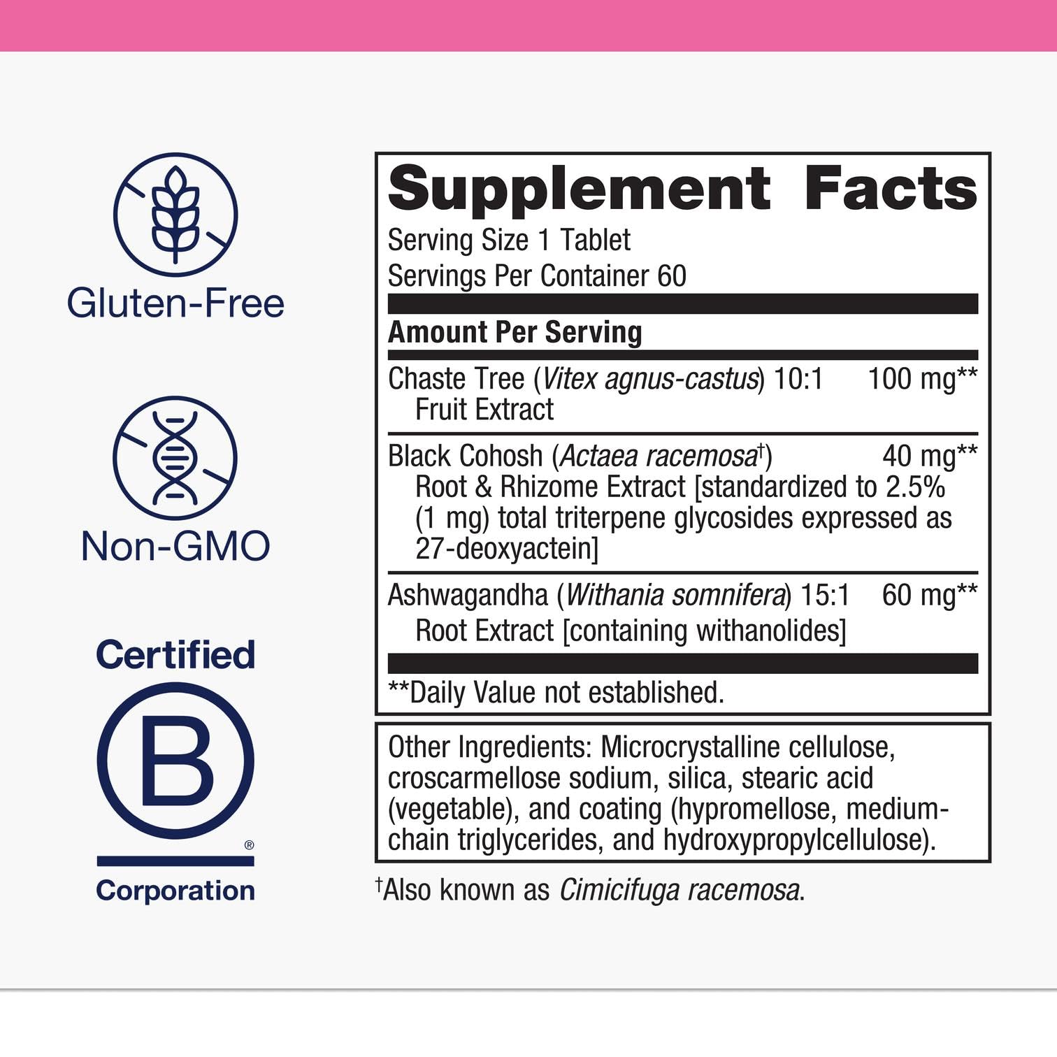 Metagenics Chasteberry Plus Vitex & Dong Quai for PMS Support, 60 Tablets — Amazon image 4