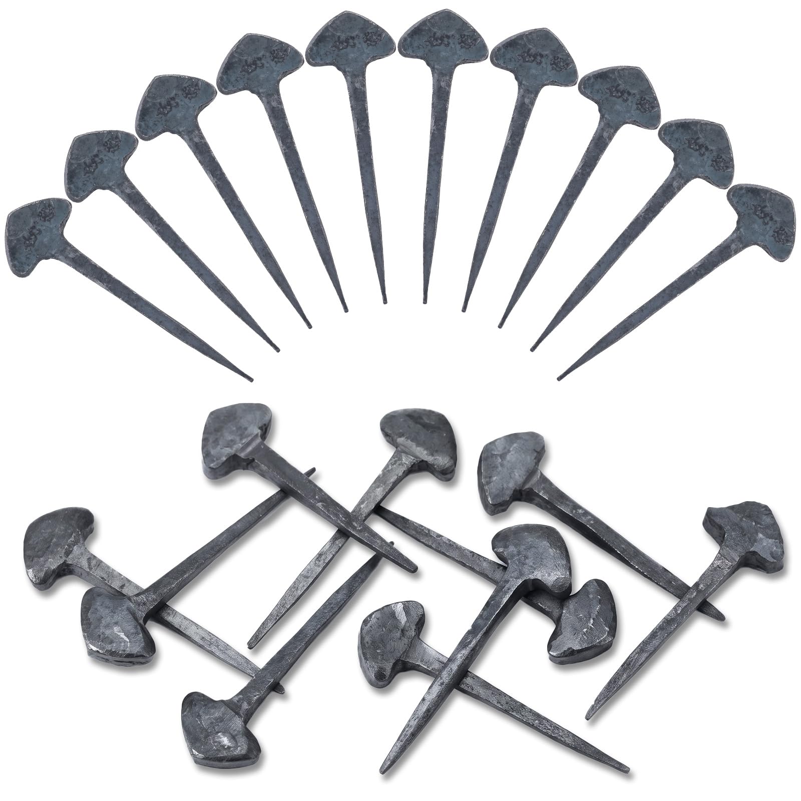 20 Pcs Horseshoe Nails 2'' Wrought Head Horseshoe Iron Nails