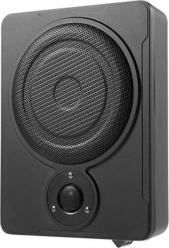 Subwoofer de 8 pulgadas de audio para automóvil súper delgado amplificado, subwoofer para automóvil debajo del asiento, amplificador activo de bajo