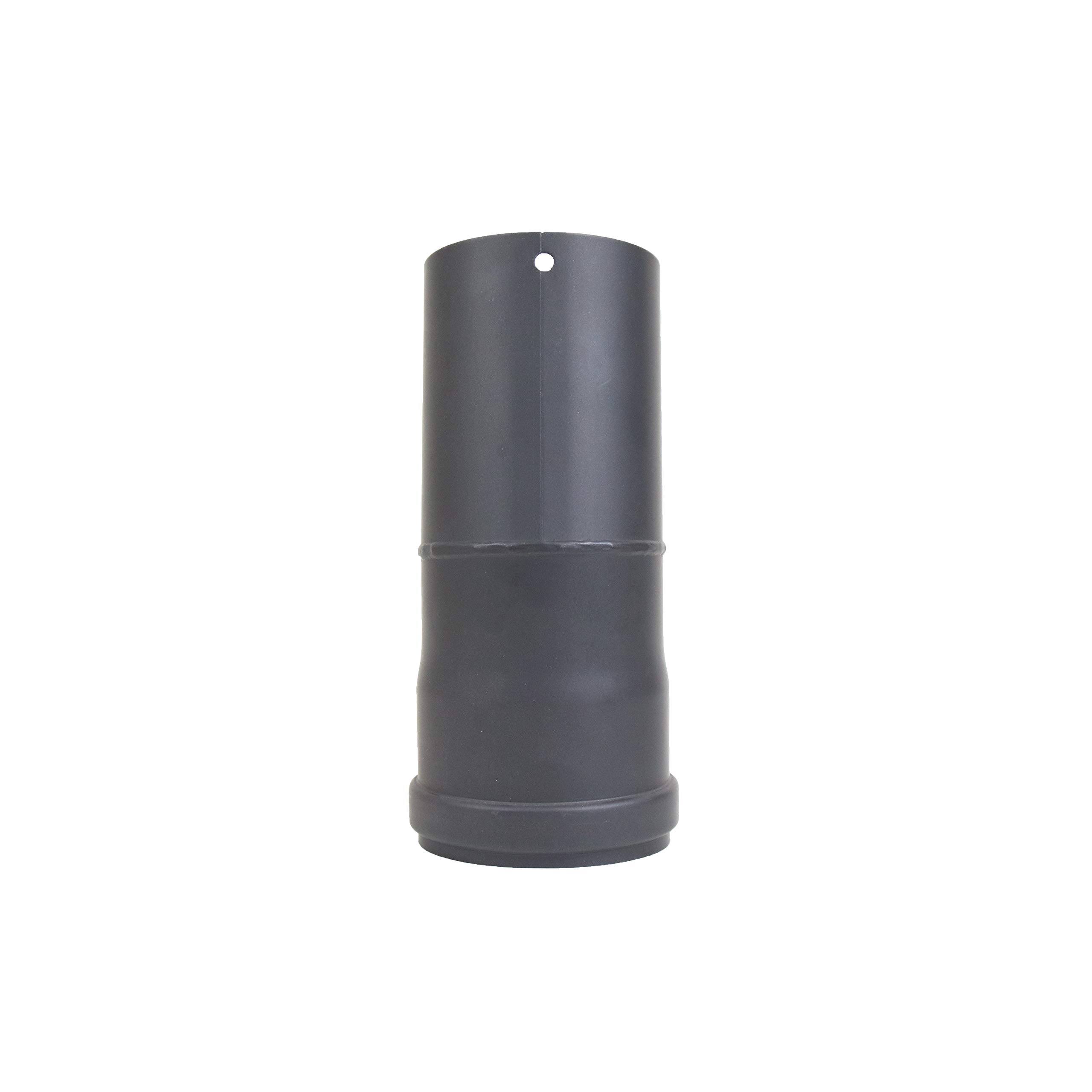 Tubo a gomito per canna fumaria a pellet, diametro 80 mm, grigio nero (arco 15°, grigio)