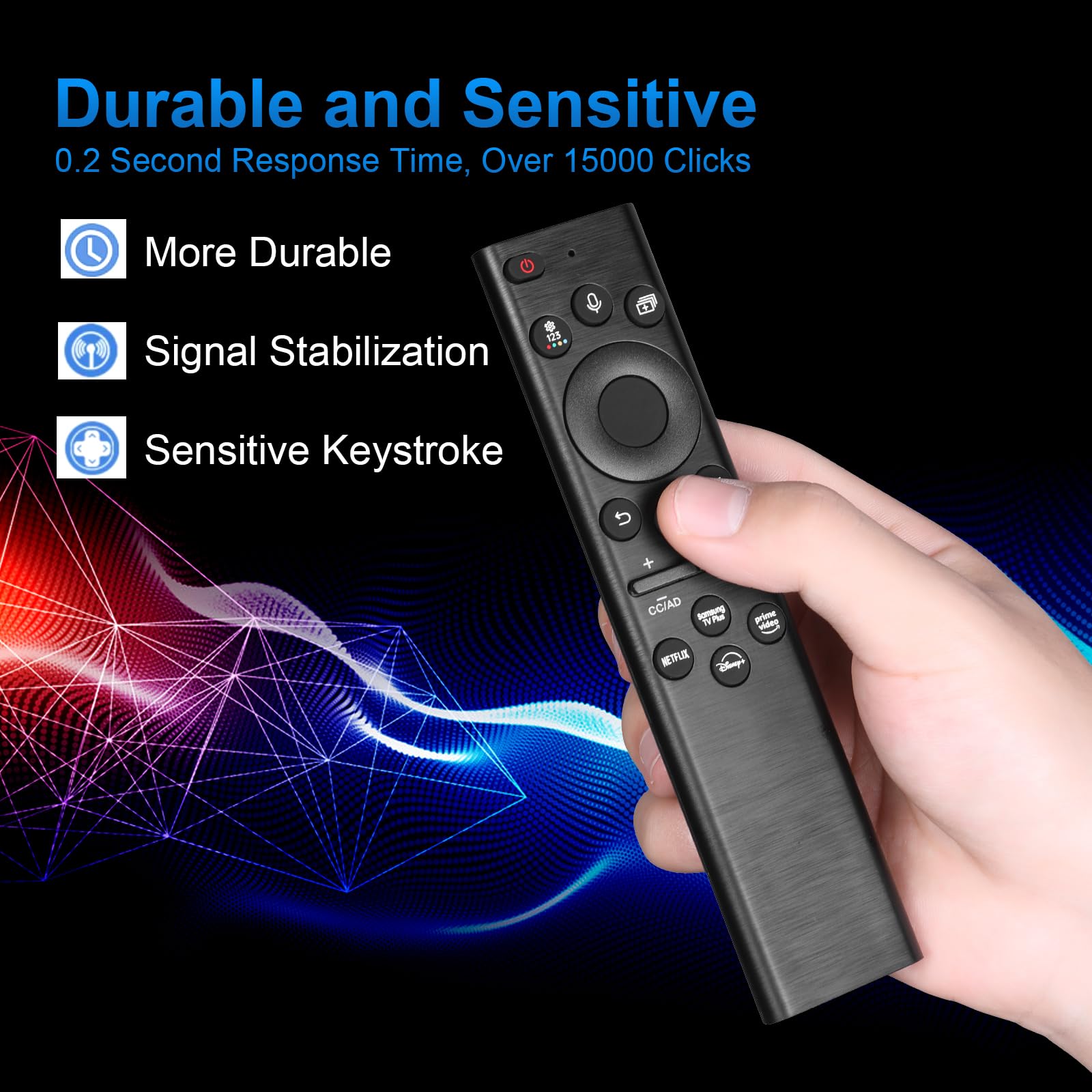 Télécommande vocale de rechange compatible avec Samsung-Smart-TV-Télécommande de remplacement Smart Curved Frame QLED LCD 8K 4K TV