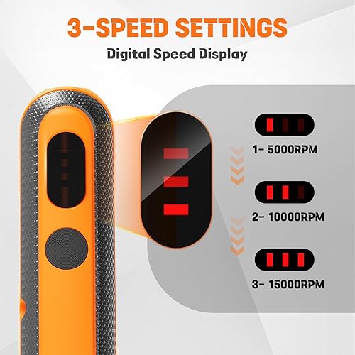 Miniatura 10 de HARDELL Herramienta giratoria inalámbrica kit de mini herramientas rotativas de 4 V 5 velocidades 25000 RPM con 101 accesorios batería de iones de