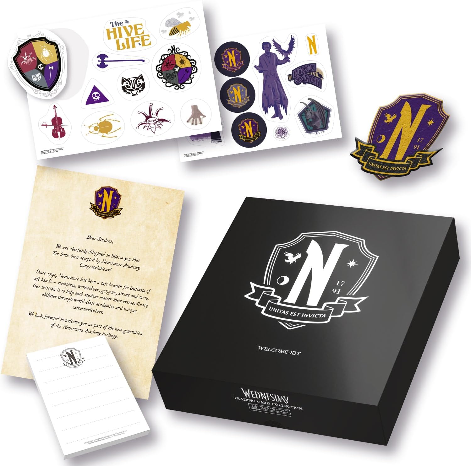 Wednesday Nevermore Academy Trading Card Collection Welcome Kit