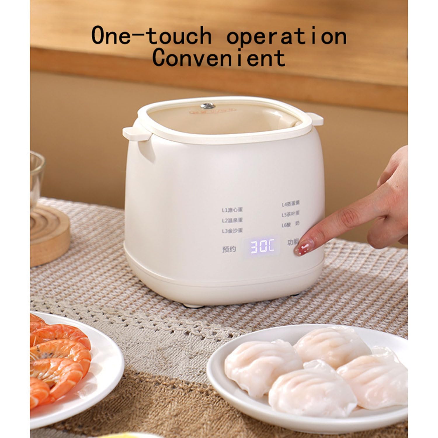 Cuiseur À Œufs Intelligent Automatique, Chaudière À Œufs Multifonctionnelle Avec Minuterie De 12 Heures, Cuiseur À Vapeur Domestique Portable De 300 W Avec Bol À Vapeur Et Support À Œufs Pour Œufs