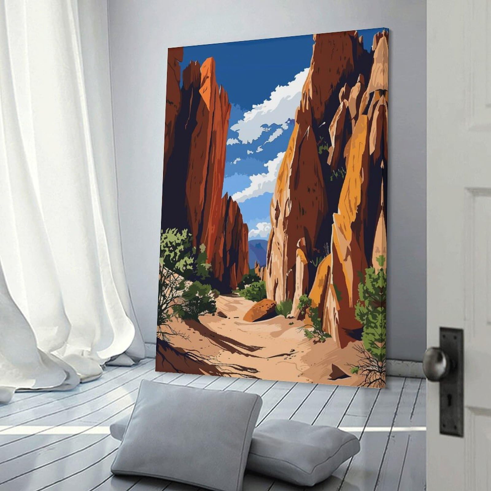 Junmoney Wall Art Print Pinnacle National Park, 24x36inch(60x90cm), for Living Room, Bedroom Or Home Office, Thoughtful Wall Decor for Art Lovers