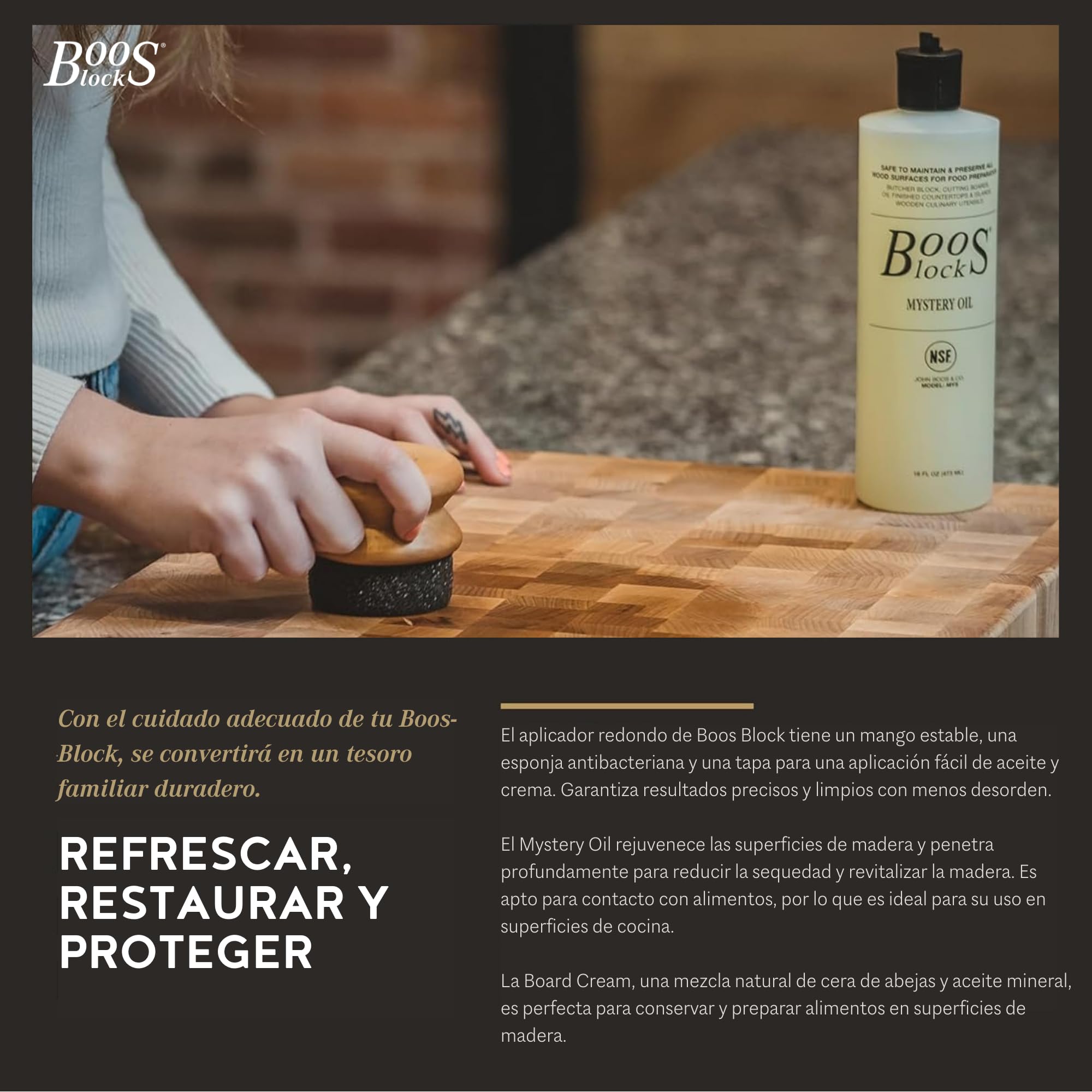 Boos Block Pro Chef Series - Reversible - 46 x 31 x 6 cm | Tabla Cortar Cocina Profesional - Tabla Madera Cocina Grande - Tabla de Cortar Extra Gruesa