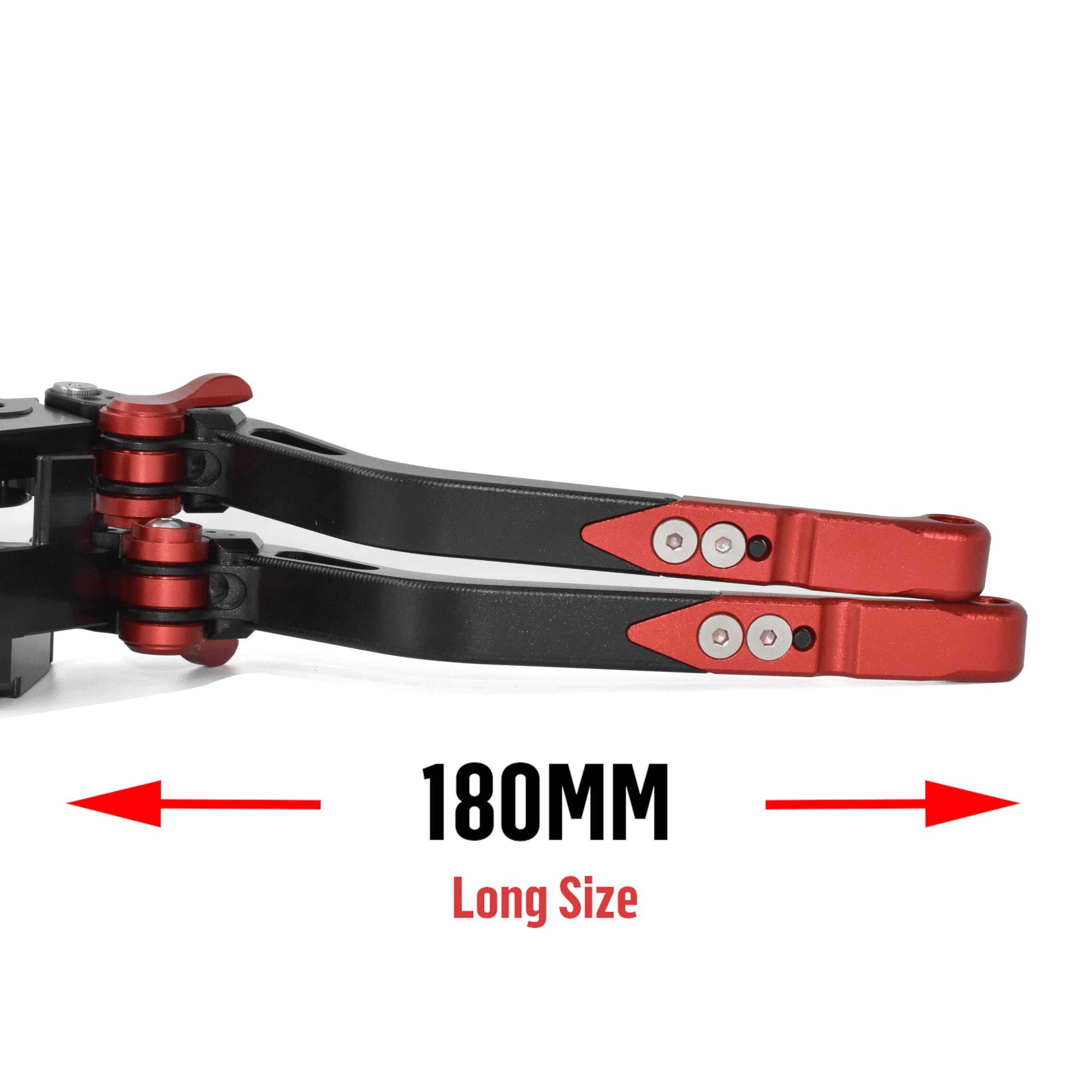Leva del freno lunga Leva della frizione per YAMAHA R3 R25 MT-03 MT-25 2015-2025, realizzata in lega di alluminio CNC (Red) (Black)
