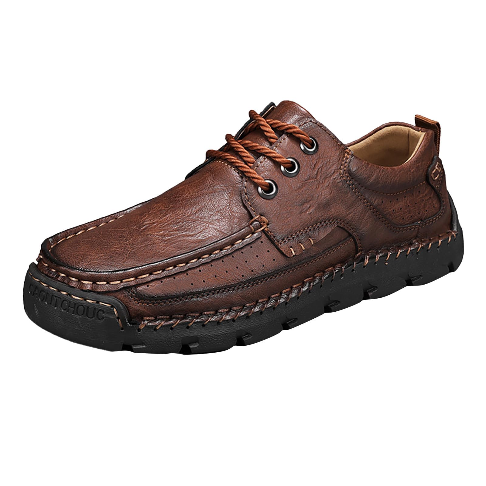 Zapatos casuales para hombre, zapatos de cuero con cordones