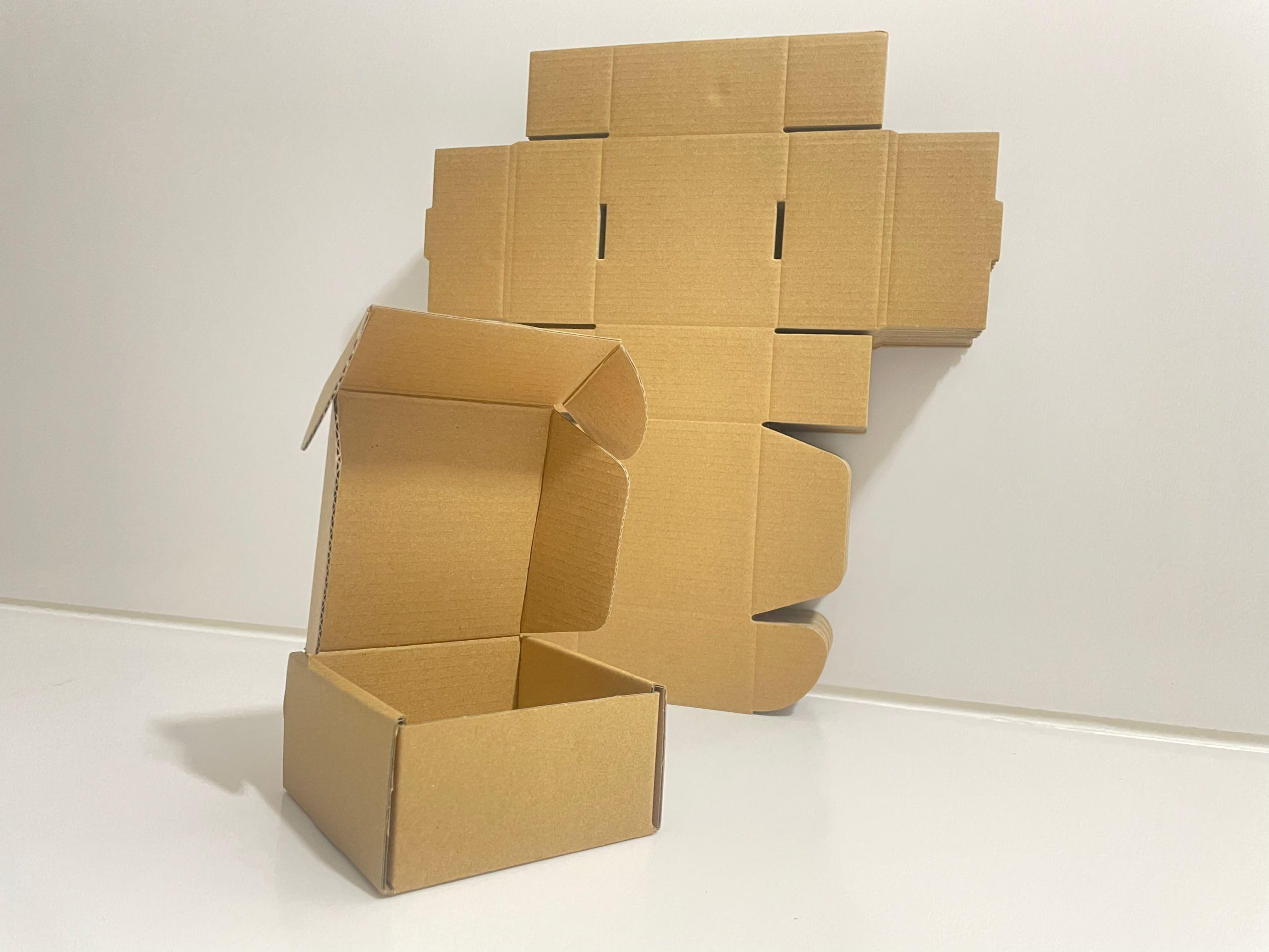 PHAREGE 6x4x3 Shipping Boxes For Sall Business, 50 Pack Brown - View #7