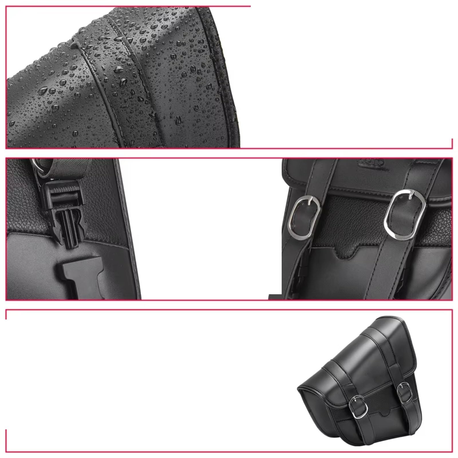 Compatibile Con Sportster Per Street 750 Iron 883 Borsa Laterale Moto Borse Forcellone Strumento Custodia Sintetica Impermeabile Sacche Moto(B)