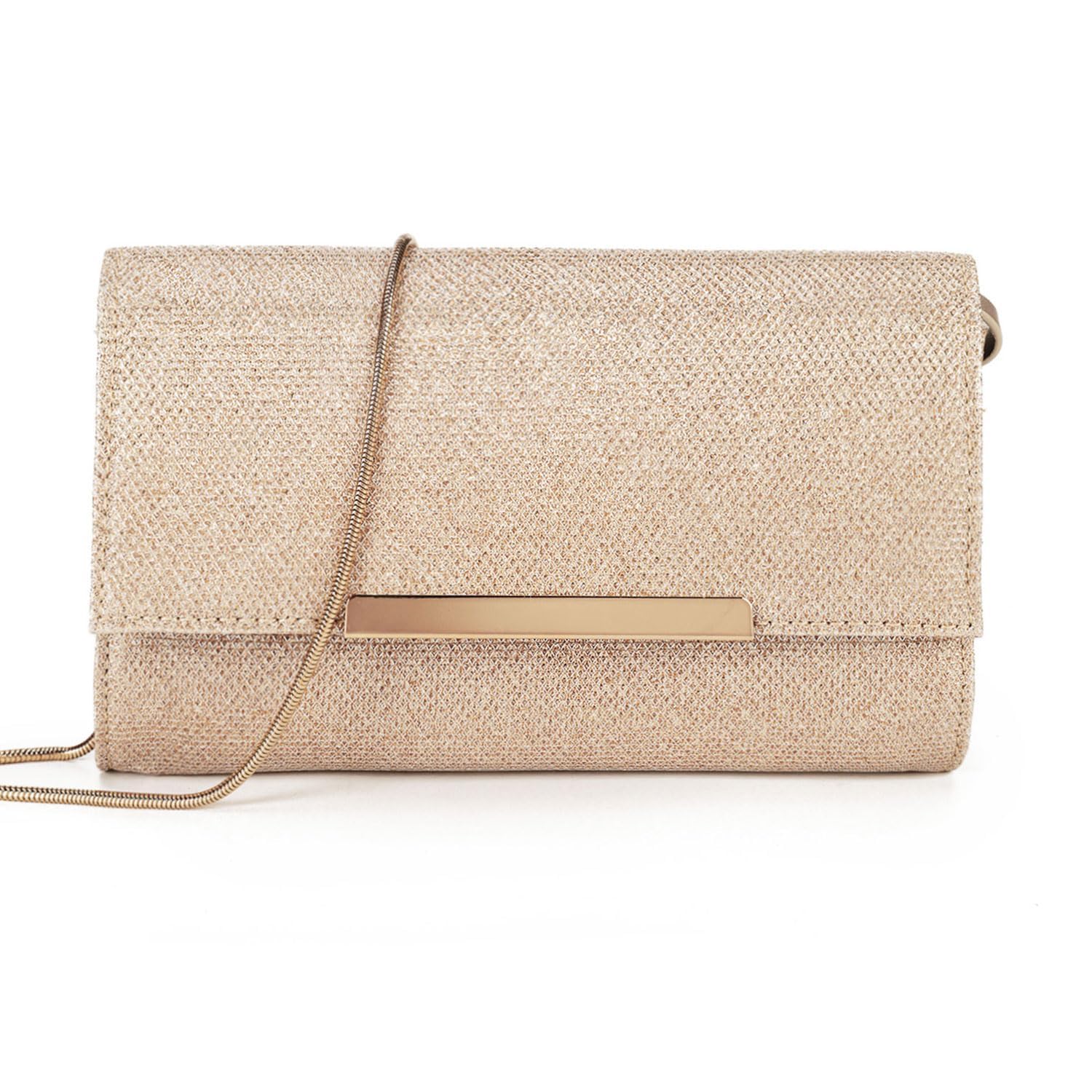 AFKOMST Clutch-Geldbörsen für Frauen, kleine Crossbody-Taschen und Sommer-Stroh-Strandhandtaschen mit Crossbody-Kettenriemen