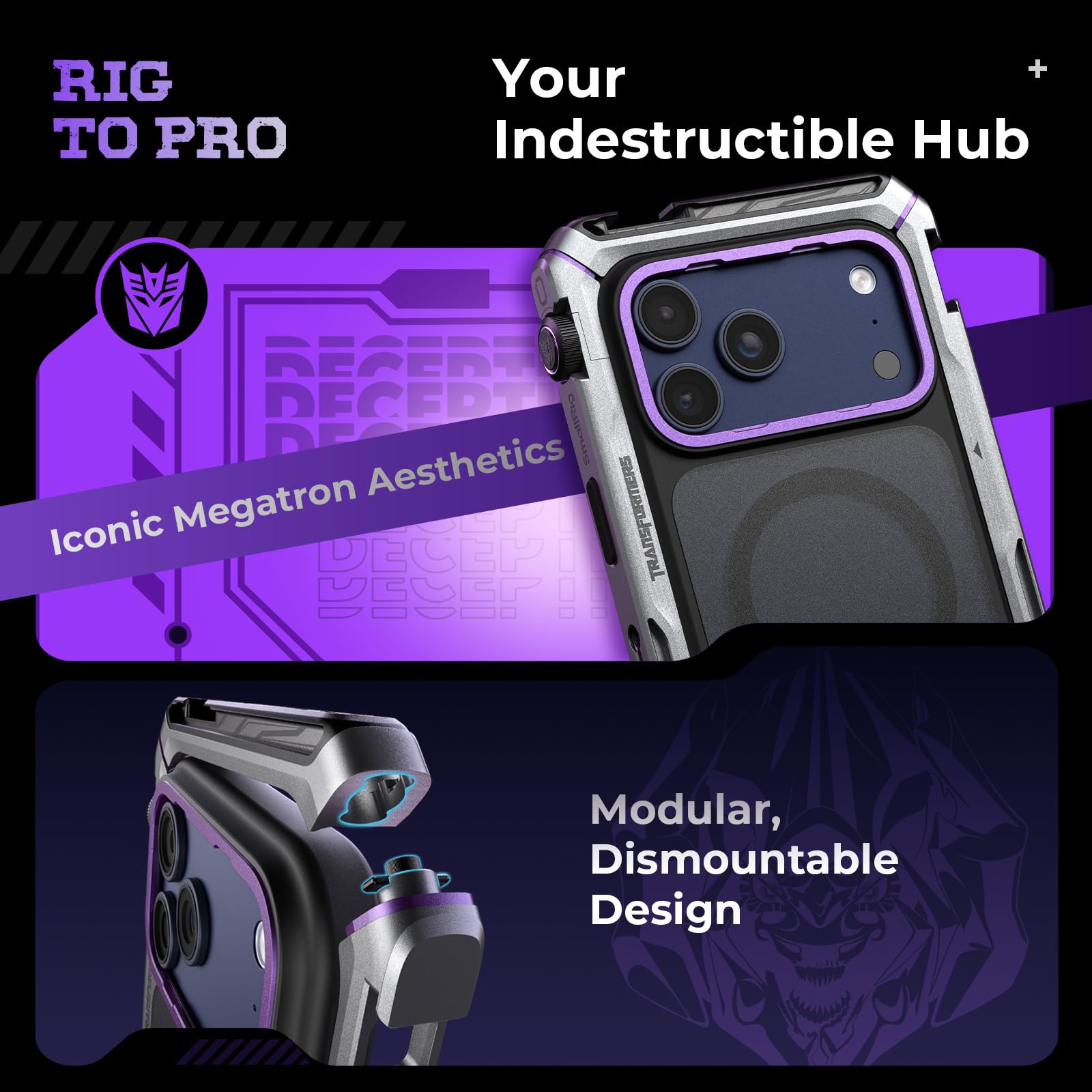 SmallRig Megatron Edition Dual Handheld Video Cage Kit for iPhone
