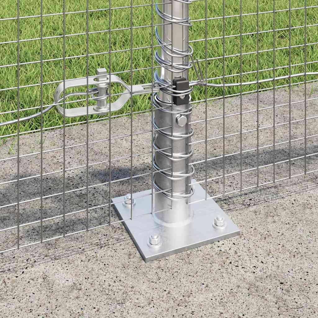 Pannello di recinzione saldato con fondazione in cemento, 50 x 0,6 m, in acciaio verniciato a polvere, per giardino, terrazza, protezione dalle intemperie e recinzione sicura