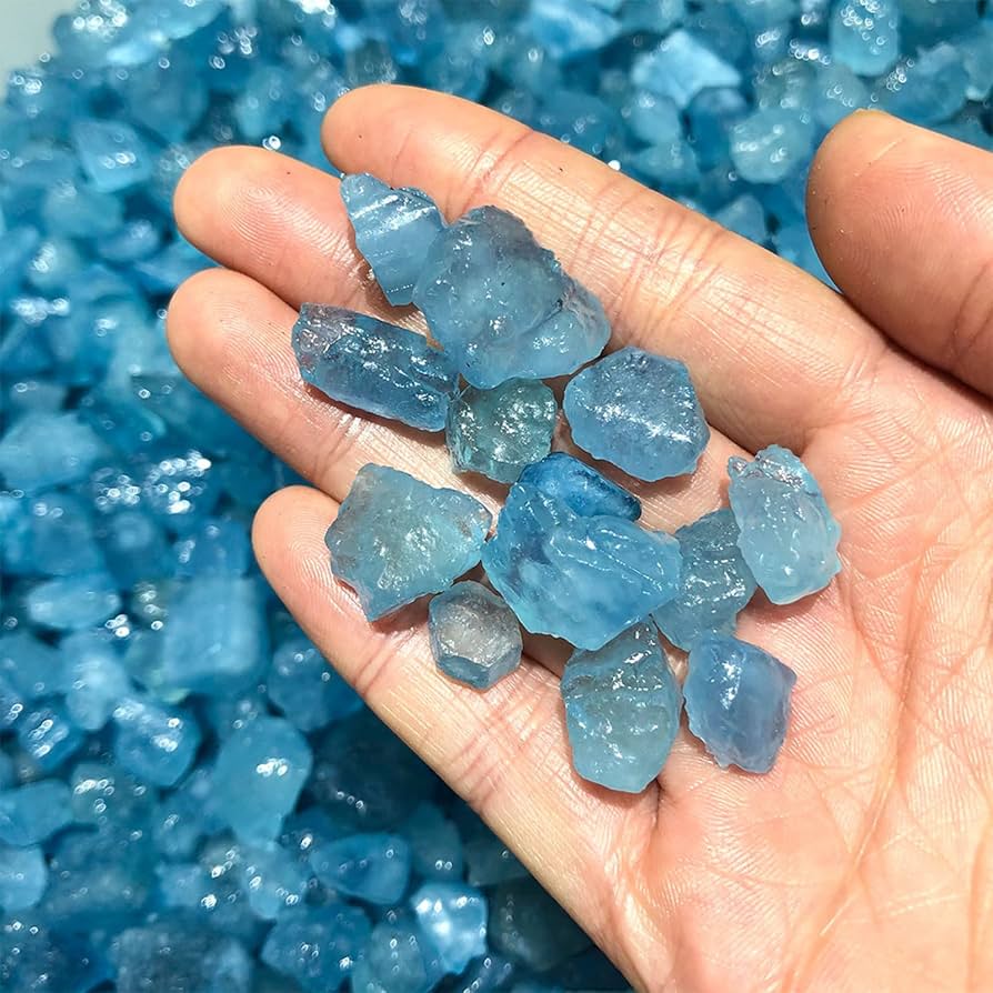 天然治癒アクアマリンクリスタル Amazon.co.jp: 1pc 天然アクアマリン原石クリスタル水晶岩グッズ