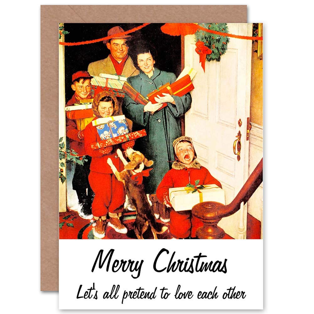 Wee Blue Coo CARD CHRISTMAS XMAS MERRY FAMILY LOVE FUN PRESENT GIFT
