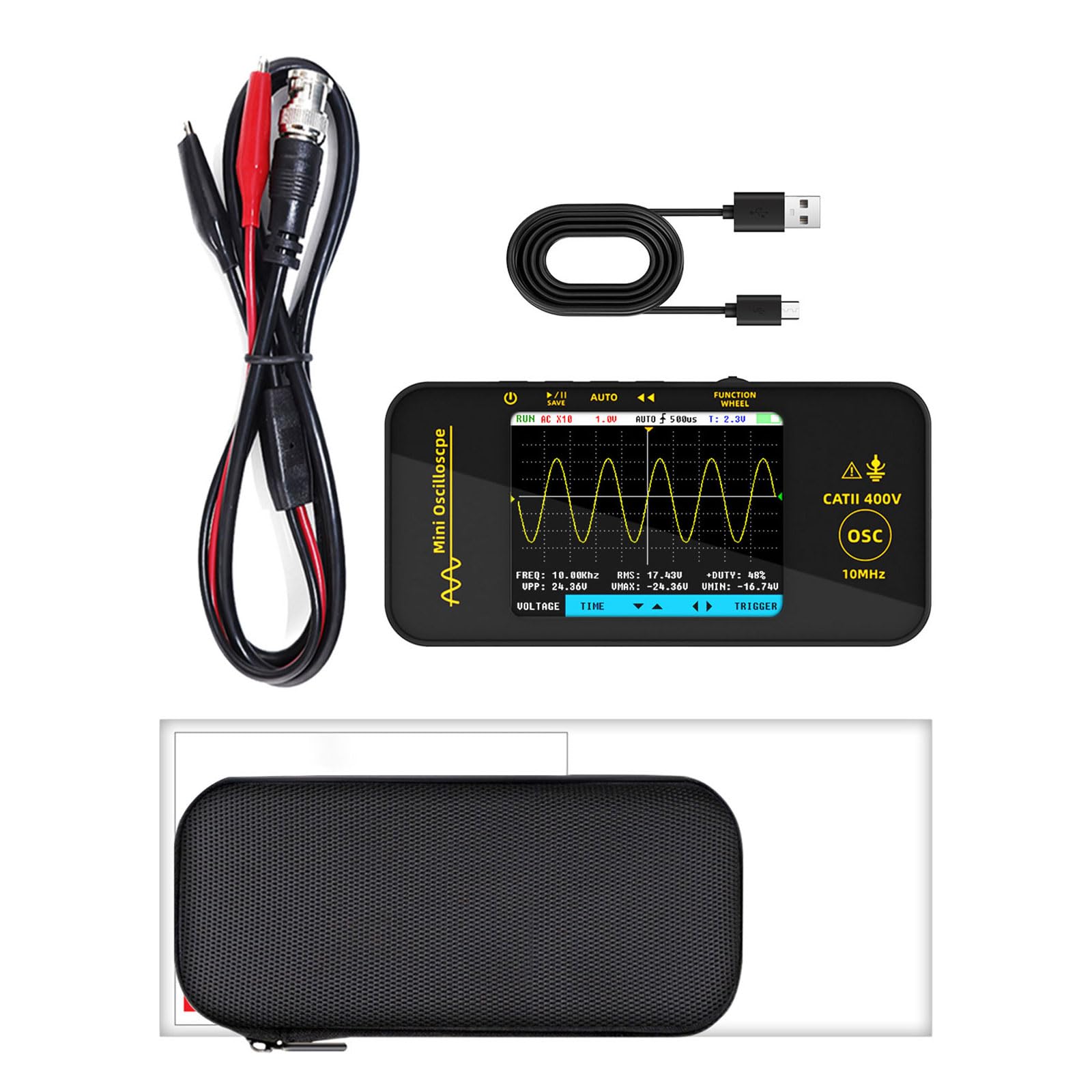 Oscilloscopio portatile digitale da 3,2 pollici con display a colori per analisi accurata dei segnali in varie applicazioni Oscilloscopio digitale