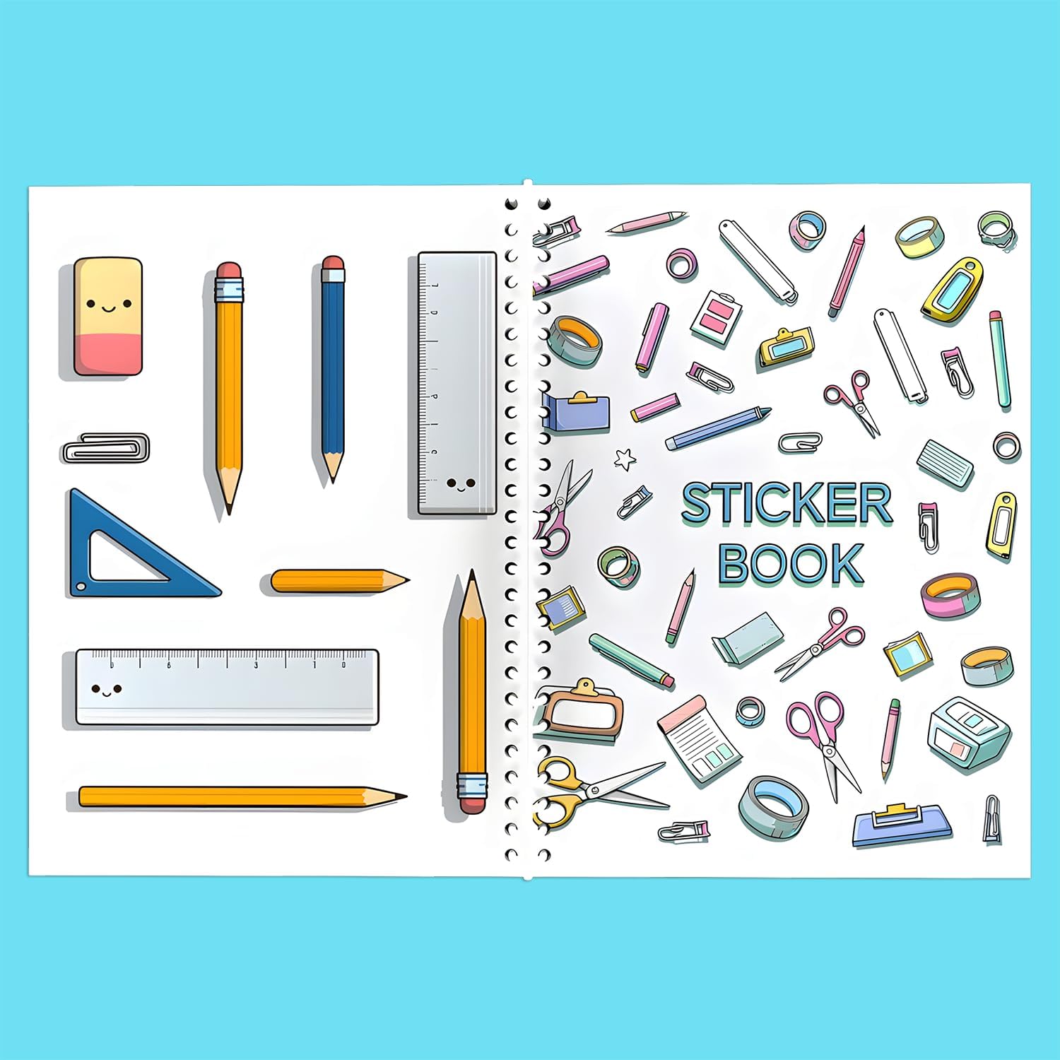 B5 Reusable Sticker Collecting Book Blank Sticker Album (Style A White) image 4