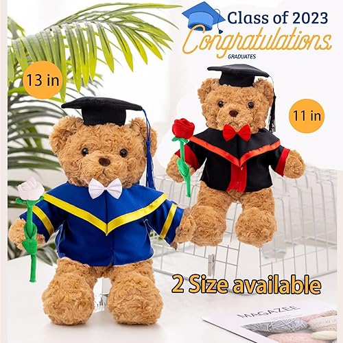 Miniatura 4 de Oso de graduación con rosa + lazo, regalos de graduación personalizados, oso de peluche con foto + texto personalizado como regalo único para ella