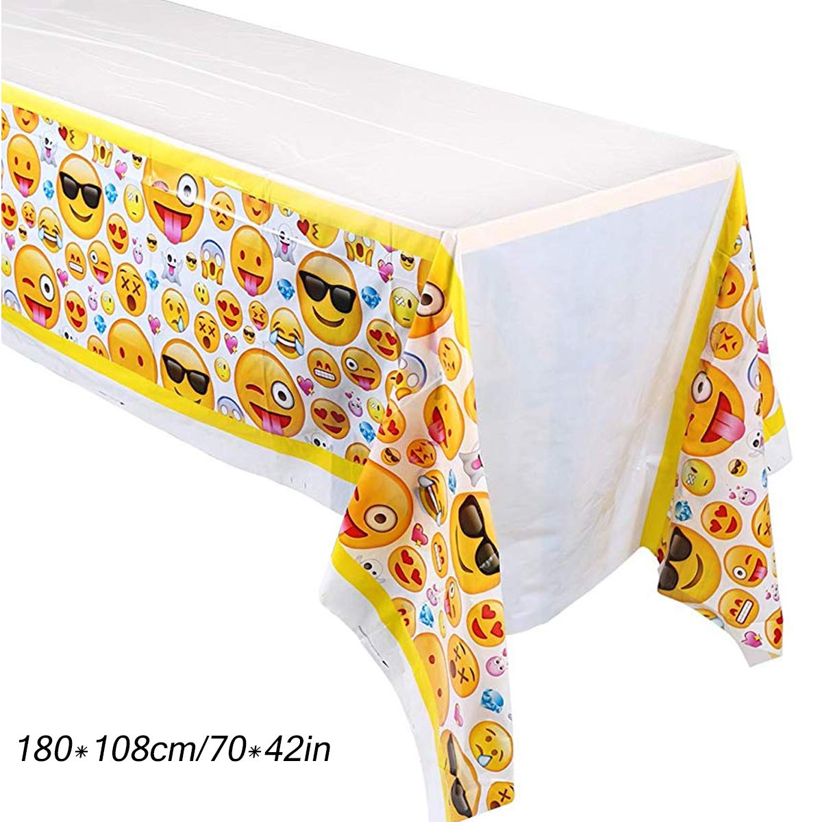 Emoji Party-Set – 52-teilig Mit Banner, Ballons, Geschenktüten & Tischdecke Für Kindergeburtstag