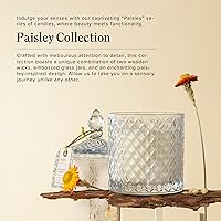 Vista 7 de Vela perfumada de citronela y jengibre, cera de soja natural 14.8, velas grandes con mecha de madera para el hogar, 70 horas de tiempo