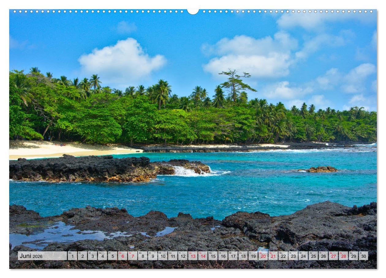 São Tomé - Inselparadies am Äquator (Wandkalender 2026 DIN A2 quer), CALVENDO Monatskalender: Unbekanntes Afrika mitten im Atlantik (CALVENDO Natur)