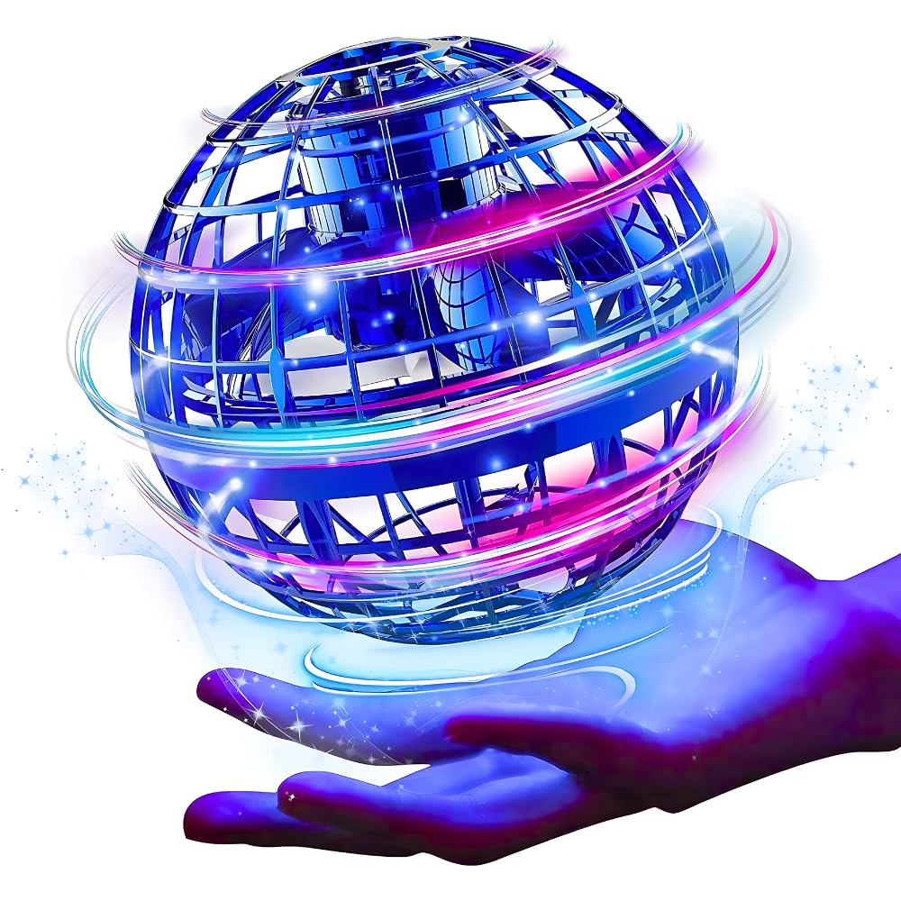 Drusmtone ( Limited Stock 15 Years Warranty ) Upgraded Rechargeable Flying Toy Ball, Built-in RGB Lights 360°Rotating Magic Controller Spinner Fidget Toy, Perfect Unique Gift for Kids and Adults (B0D9K736Q9) Amazon Price History, Amazon Price Tracker