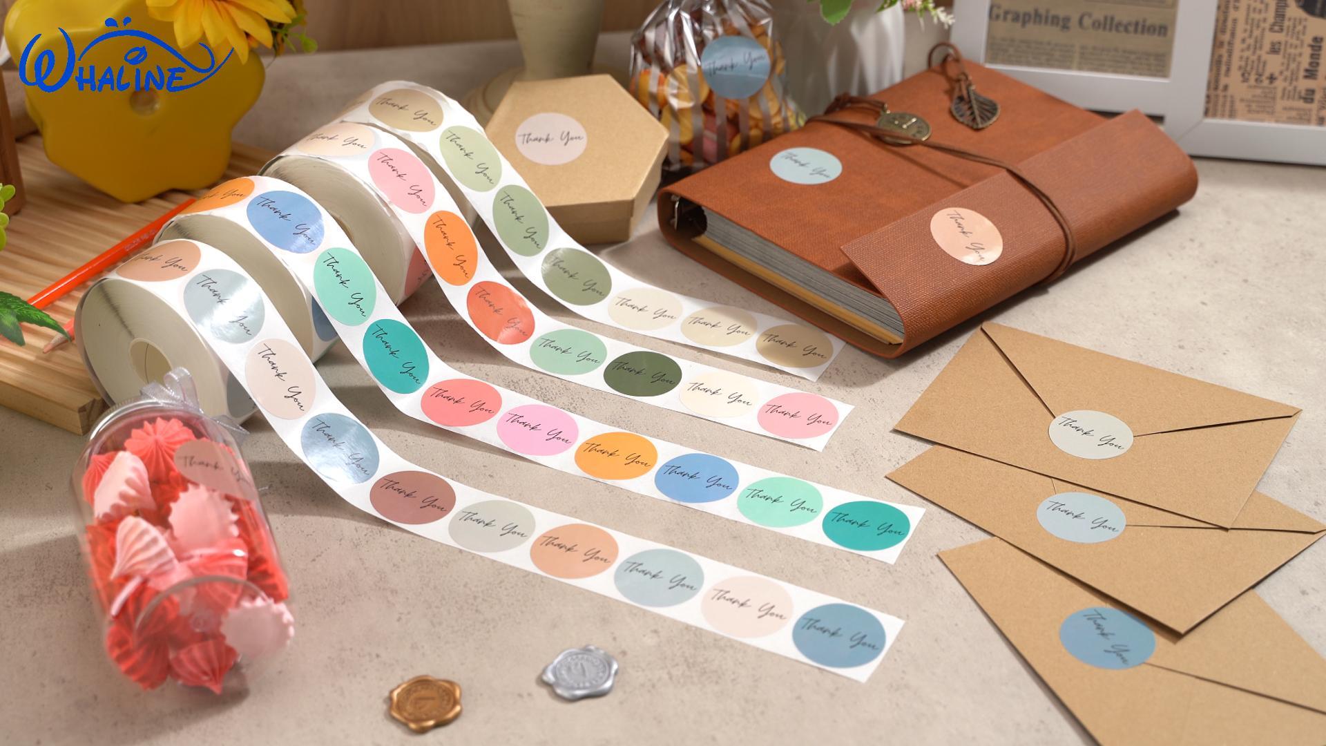 1000Pcs Boho Thank You Stickers - 1.5 Inch Morandi Style Labels For Small Business Packaging