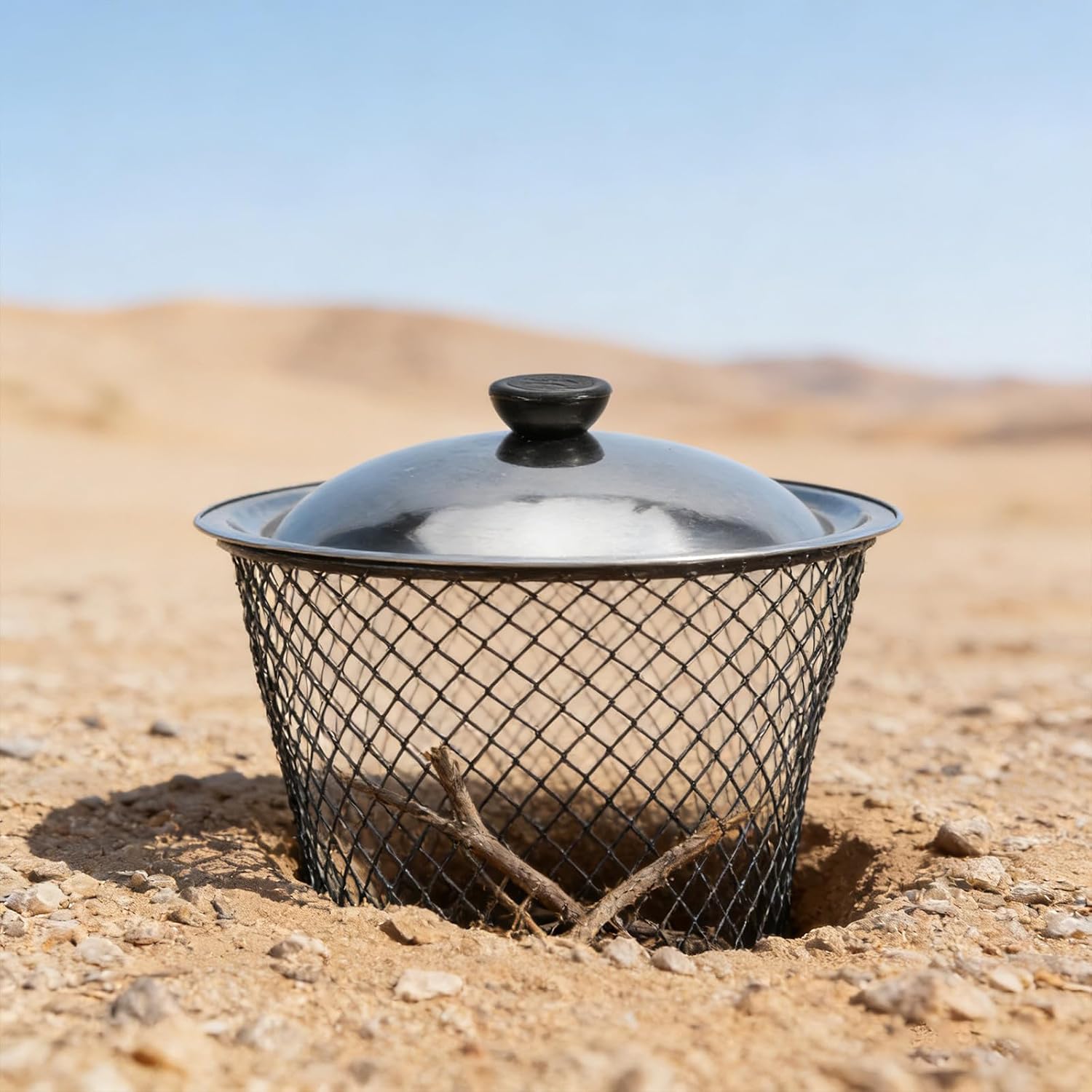 2PCS Underground Compost Bin: Outdoor Worm Bins for Composting - Garden Vermicomposting Container for Beginners - Metal Trash Can with Lid