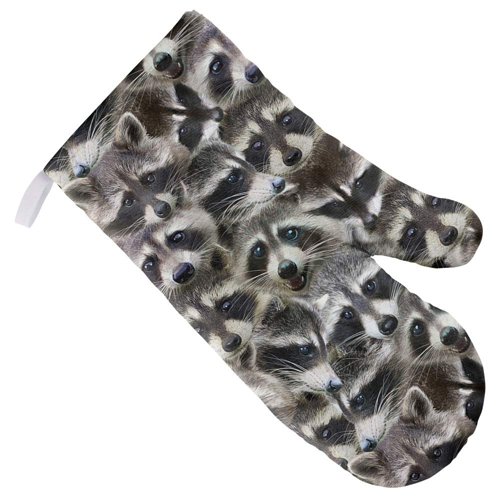 Racoons Oven Mitt for Indoor/Outdoor Kitchen and BBQ