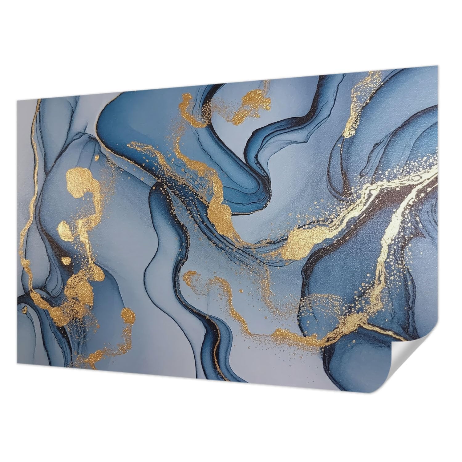 Papier peint vagues bleues haute qualité Tulup revêtement mural moderne