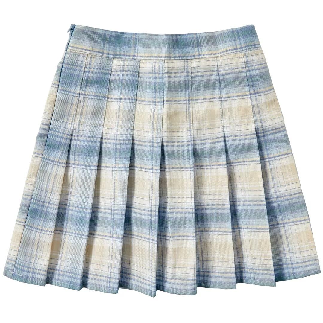 YewseaPleated Mini Skirt High Waisted Tennis Skirts Skorts for Women Girls School Uniform Dress Cheer Skirt with Shorts,2T-4XL