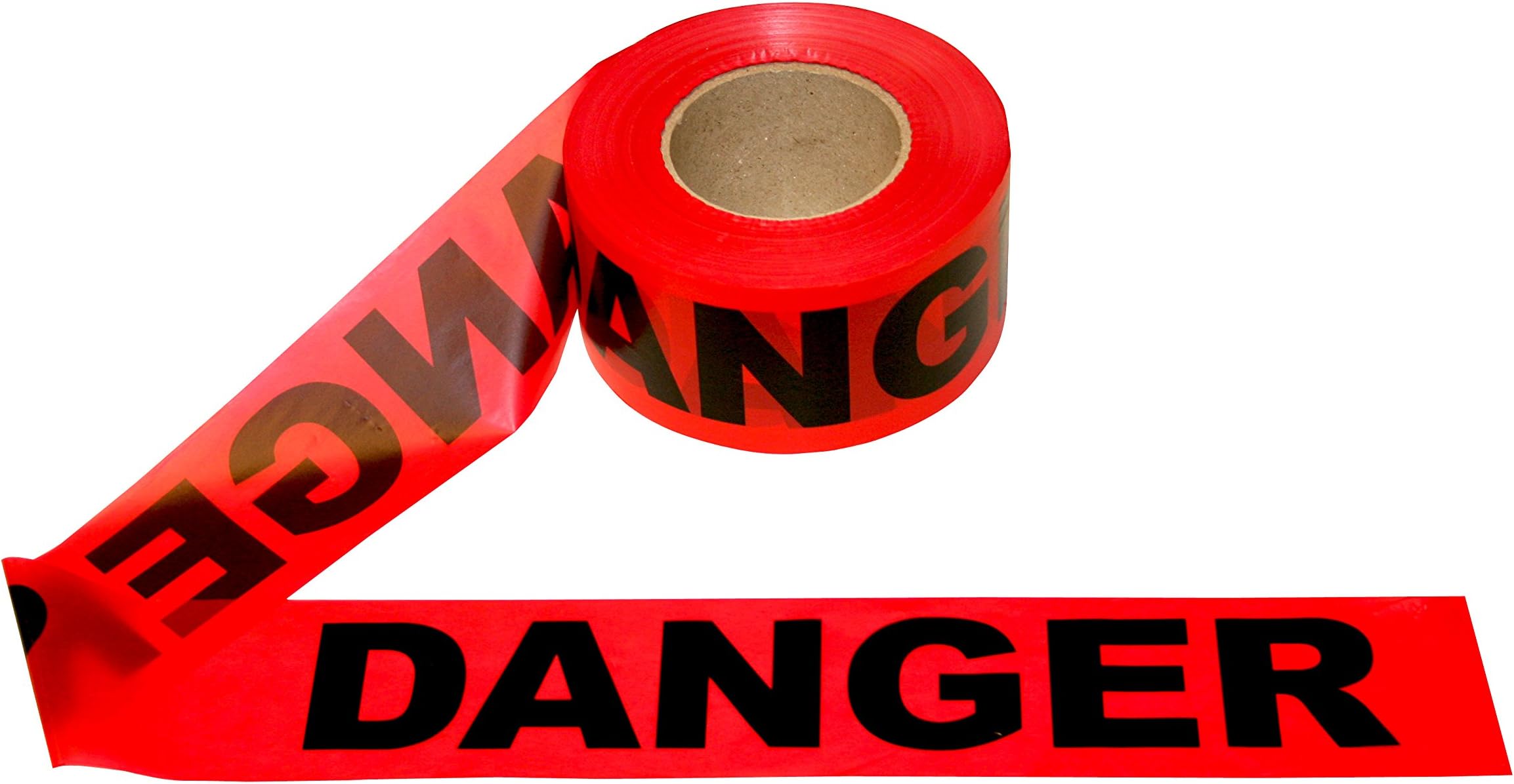 CordovaSafety Products Pro Pack Danger Barricade Tape - Set of 12 Rolls - Each Roll Measures 3" x 1000' - Red, 3"/1000'