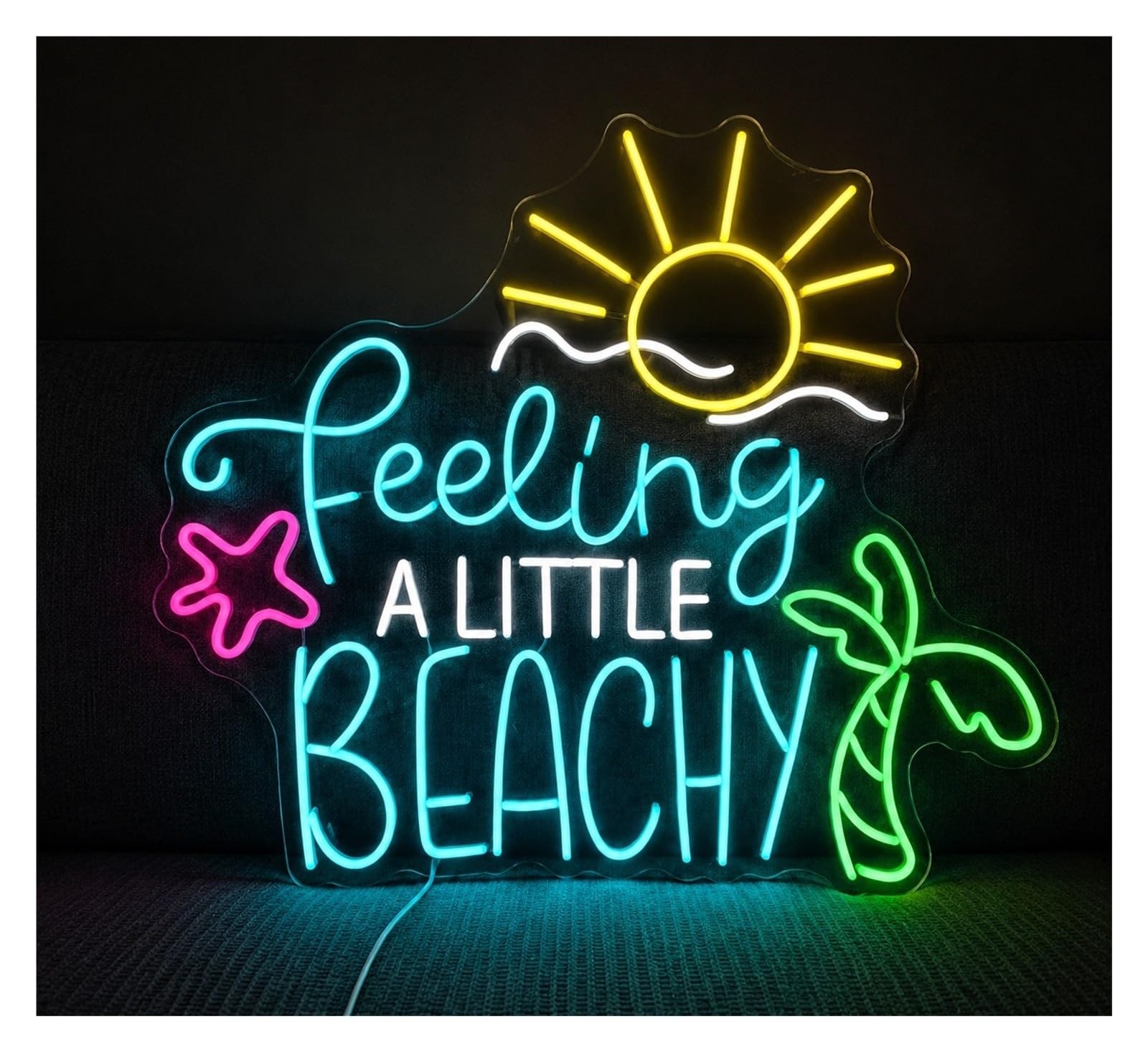 cartelli al neon personalizzati Insegna Al Neon"Feeling A Little Beachy"