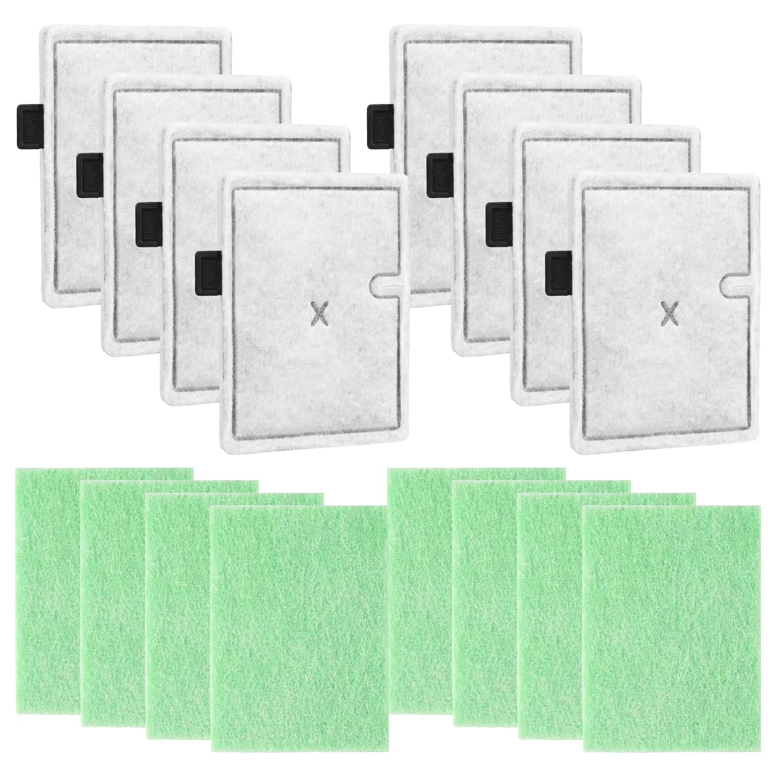 16 Pcs Fish Tank Filter Cartridges Compatible with Interpet CF1 Cartridge Filter - 8 Month Filter Service Pack Fish Tank Filter Cartridges for Aquarium (8 filter Cartridges 8 Algaway Pads)