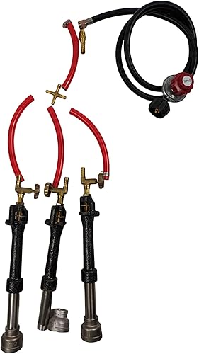 Miniatura 2 de Tripple - Quemadores de forja de gas con regulador, quemador de forja de propano para horno de fusión de metal, fabricación de cuchillos de herrero