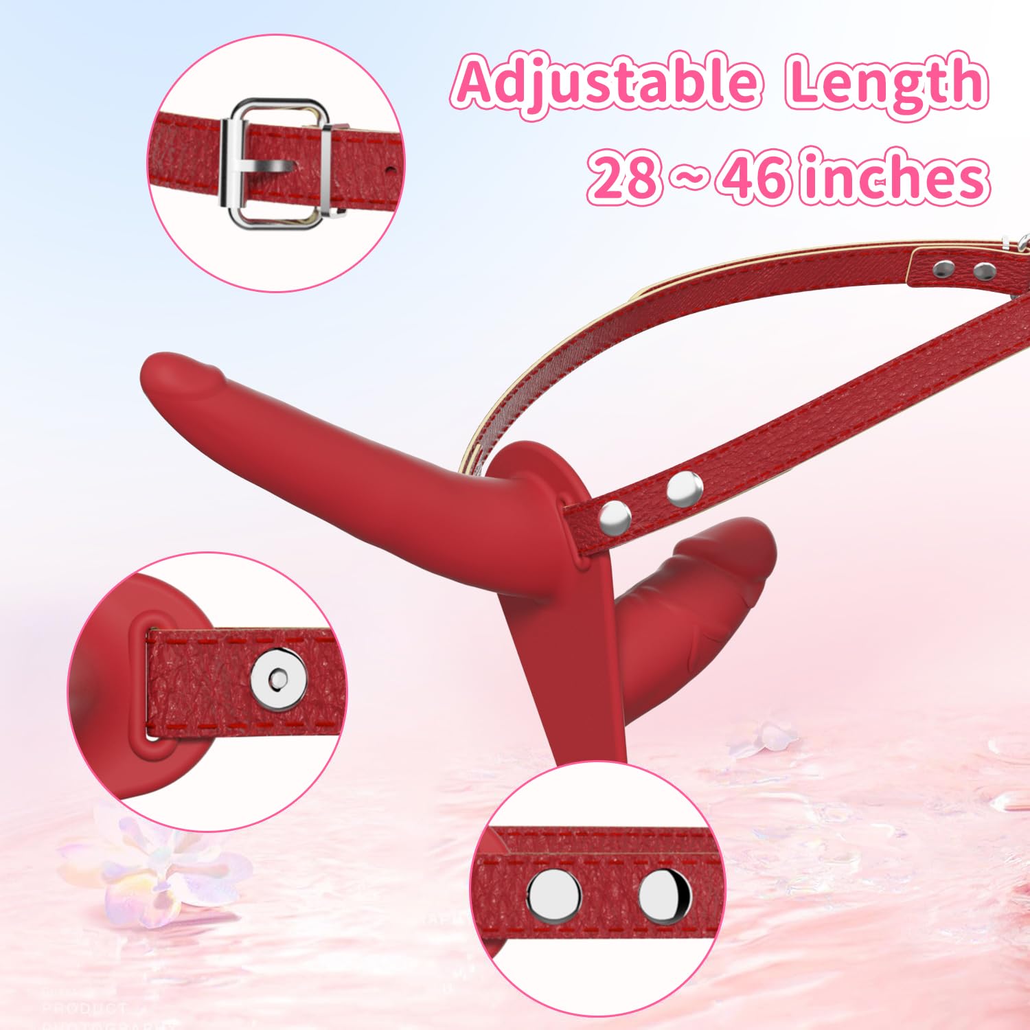 Dildo indossabile - Dildo a doppia testa, stimolazione anale con dildo per doppia penetrazione realistica SM femminile Giocattoli sessuali per adulti per coppie femminili, lesbiche