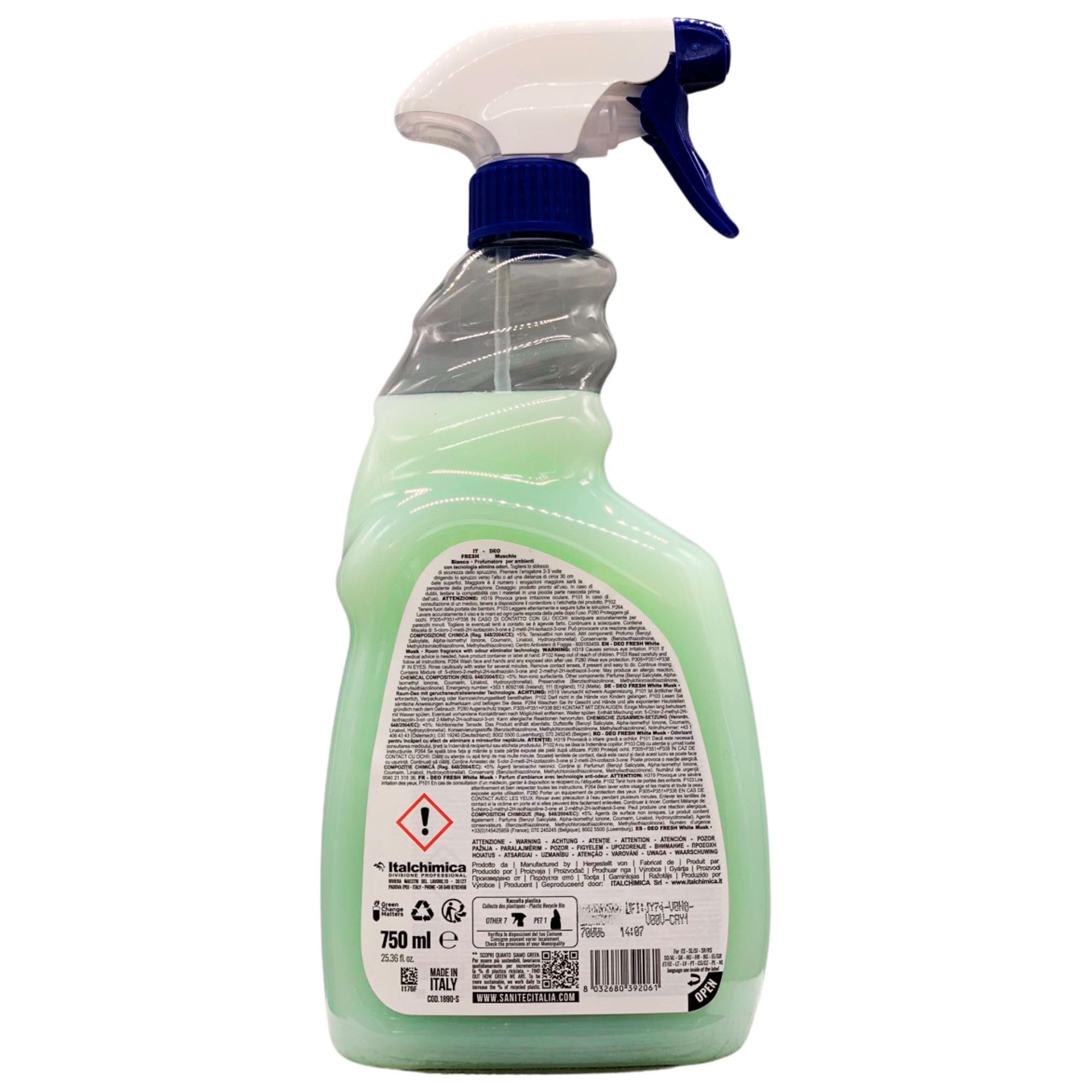 Profumatore Spray Per Ambienti DEO FRESH, Con Tecnologia Elimina Odori. Disponibile In Diverse Profumazioni 750ml (4 Spray, MUSCHIO BIANCO)