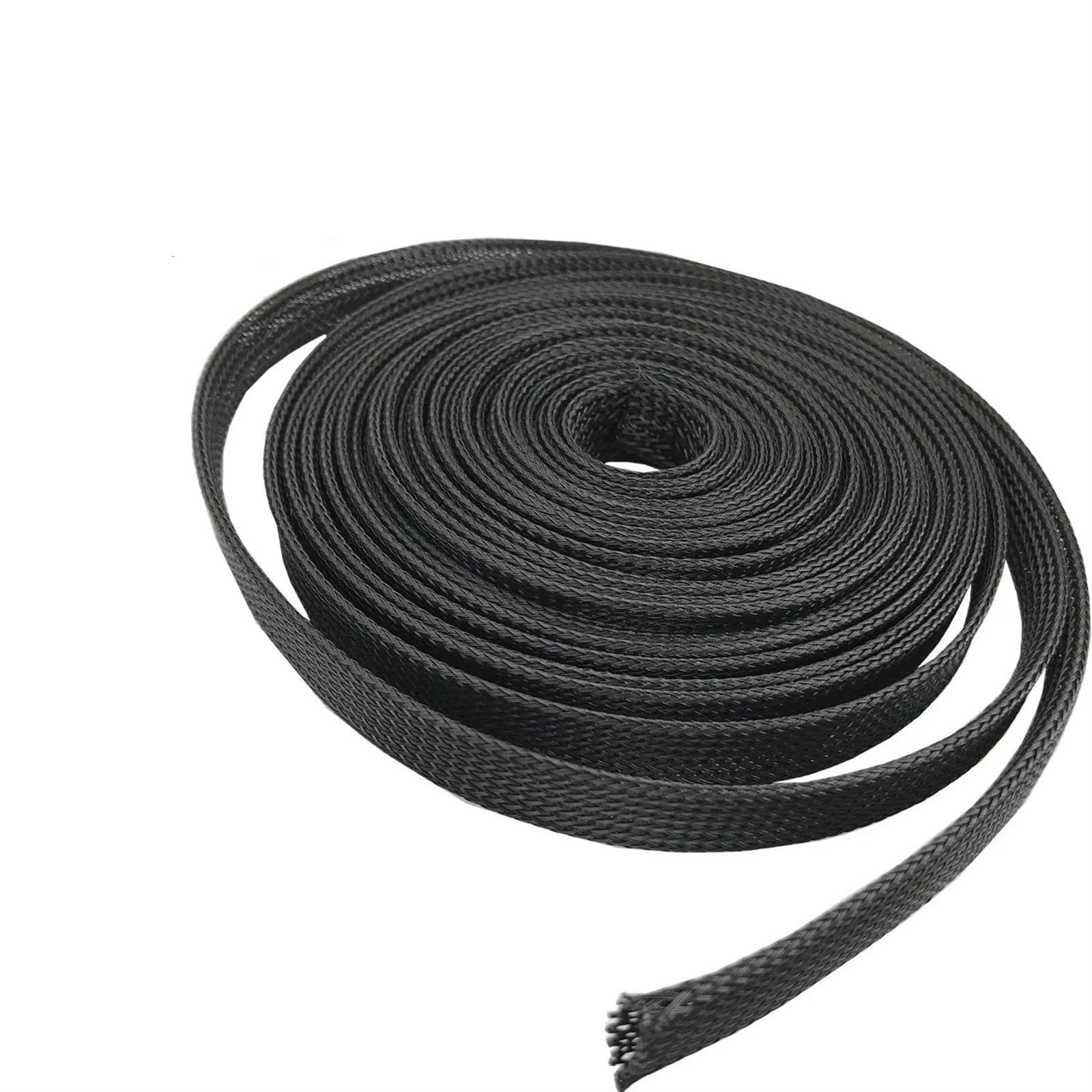 Gaine De Câble Manchon de câble noir Longueur 1/3/5/50/100M Gaine tressée isolée Protection de ligne de données Câble de fil Tube en nylon ignifuge(50 Meter,3 mm)