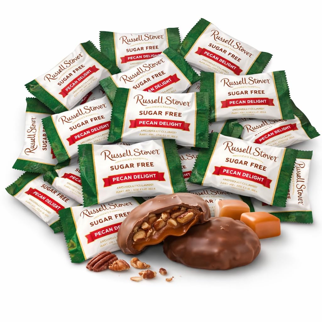 Sugar Free Caramel Premium Chocalate candy – 1 lb (16 oz, 32 Pcs) Bulk – Individually Wrapped Zero Sugar Caramel Dark Chocolate Car – Diabetic Sugar Free