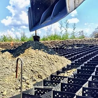 Heavy Duty Ground Grid Parking, Geogrid Gravel Stabilizer for Sheds, Driveway, Slopes, Polyethylene Permeable Pavers 2 Inch Driveway Grid System (Color : WxL, Size : 300cm x 1000cm (118in x 394in))