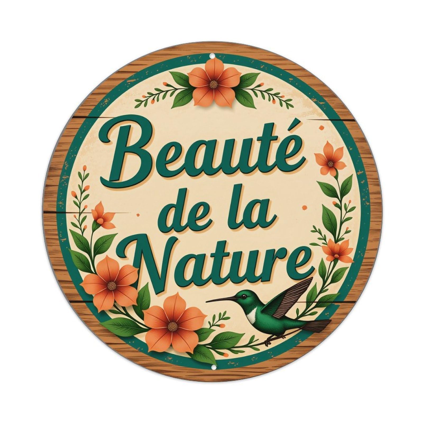 Jdfenggu Vintage Floral Bird Nature Beauty Sign Retro Metal Tin Sign, Metal Poster For Bar, Home, Man Cave, Kitchen, Laundry Room Art Decor 8X8 Inch