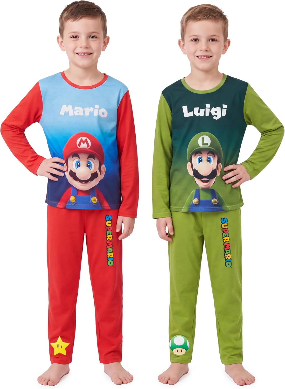 Get Trend Minecraft, Super Mario 2-Pc Pajama Set, Soft Sleepwear for Boys