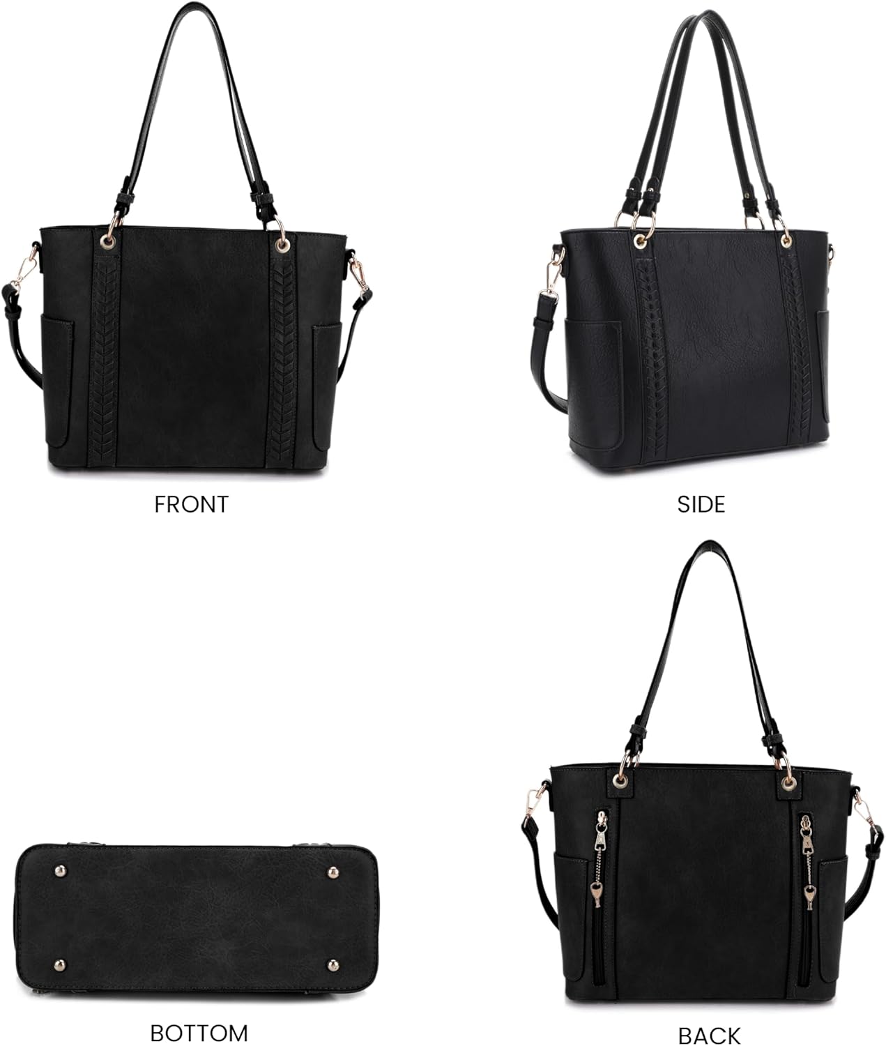 JESSIE & JAMES | Austin Whipstitching Concealed Carry Tote Bag with Lock and Key, Top Handle CCW Purse | Whipstitching, Concealed Carry, with Lock and Key, Top Handle, CCW - Image 6