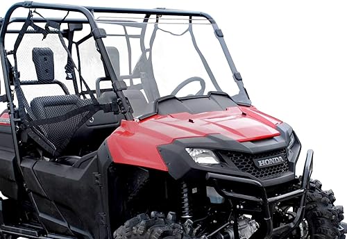 SuperATV - Parabrisas completo resistente a los arañazos para Honda Pioneer 700700-4 2014 + policarbonato de 14 pulgadas de grosor, 250 veces más