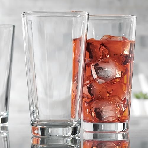 Miniatura 7 de Glaver's Juego de 6 vasos de vidrio Highball de 15.7 onzas de alta calidad, elegante, Collins más refrigerante. Para tu bara, agua, cerveza, jugo,