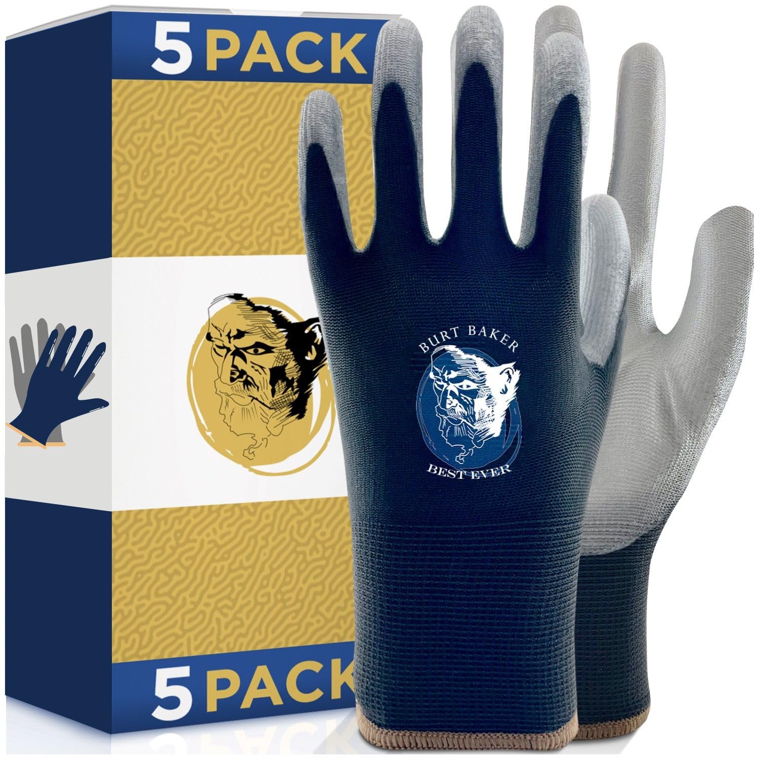 No-Slip Grip Boost Lightweight Work Gloves (PRECISION FIT) Heavy Duty Dipped Men & Women's Slip Resistant Working Protection